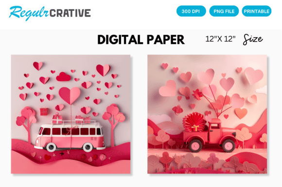 Download Valentines Day Love Pink Digital Paper - Pink digital paper Collection