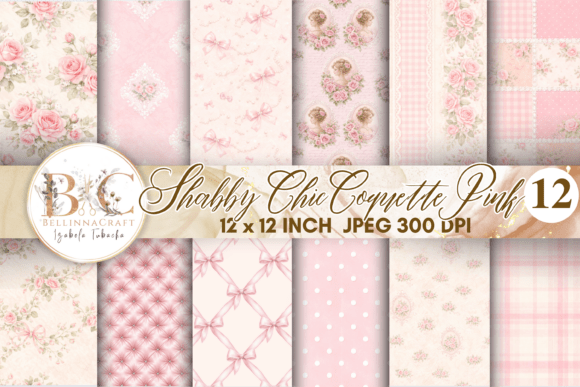 Download Shabby Chic Coquette Pink Digital Paper - Pink digital paper Collection