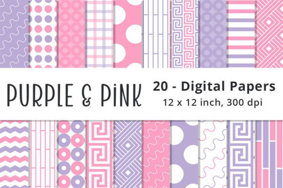 Download Purple and Pink Digital Paper Designs - Pink digital paper Collection