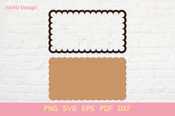 Download Scallop Shape Rectangle Frame Sign Label - Rectangle frame Collection