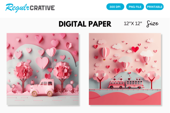 Download Valentines Day Love Pink Digital Paper - Pink digital paper Collection