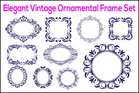 Download Elegant Vintage Ornamental Frame Set - Ornamental frame Collection