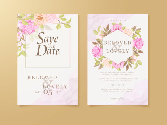 Download Wedding Invitation Floral Template - Floral template Collection
