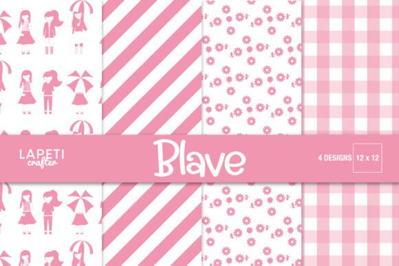 Download Pink Digital Paper Cute Girl Pattern - Pink digital paper Collection