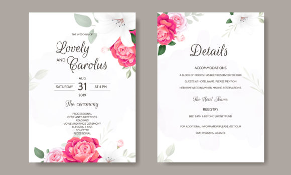 Download Luxury Wedding Card Floral Template - Floral template Collection