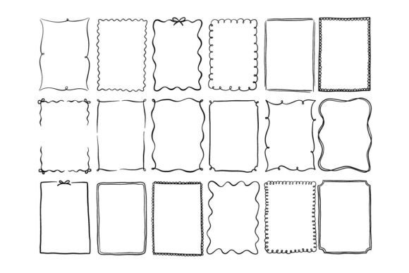 Download Hand Drawn Decorative Rectangle Frame - Rectangle frame Collection